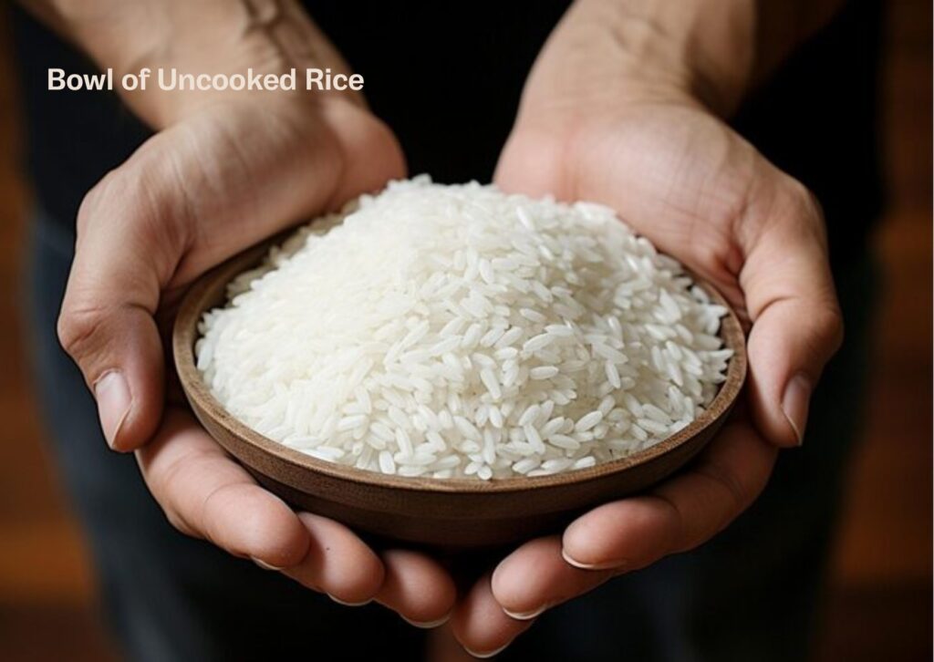 Rice being used as part of a traditional aura cleansing and energy healing practice.